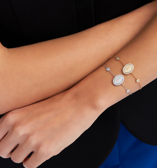 Pulseira Medalha Milagrosa Flores