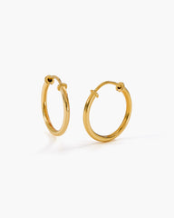 Brinco argola  ouro 18k