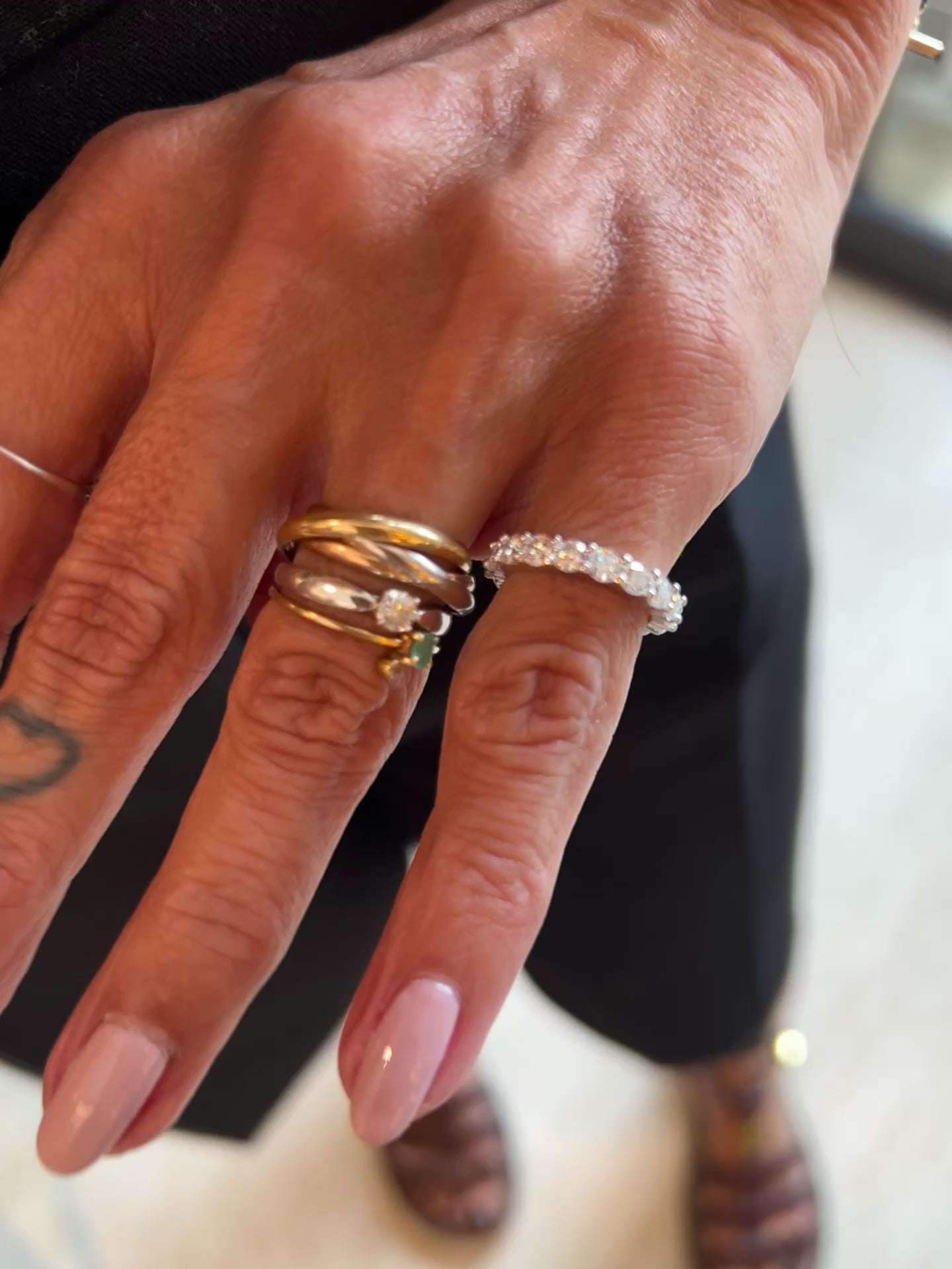 Anel mindinho moissanite 3mm
