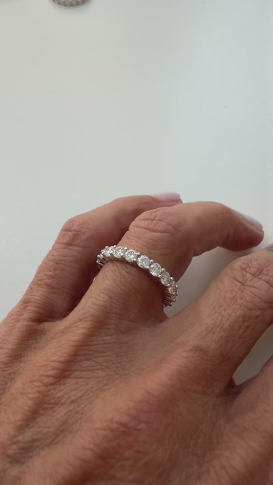 Anel aparador moissanite 3mm
