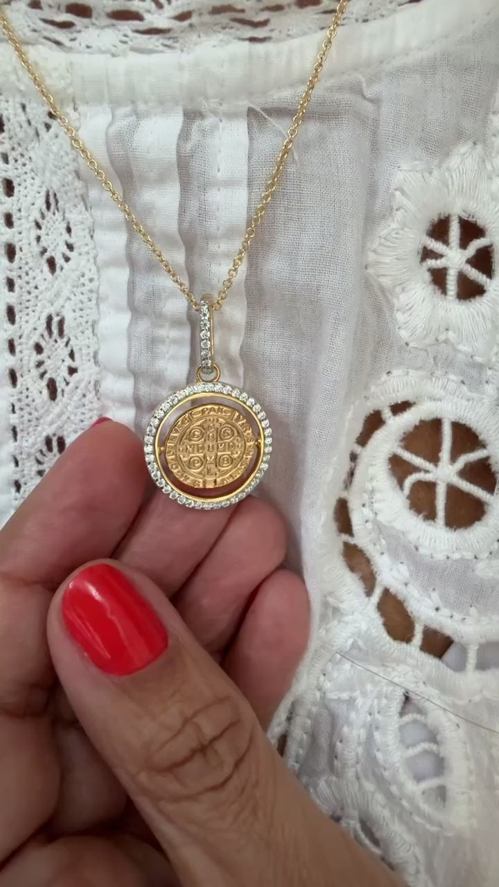 Pingente São Bento Moissanites