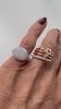 Anel mindinho abaulado Moissanite