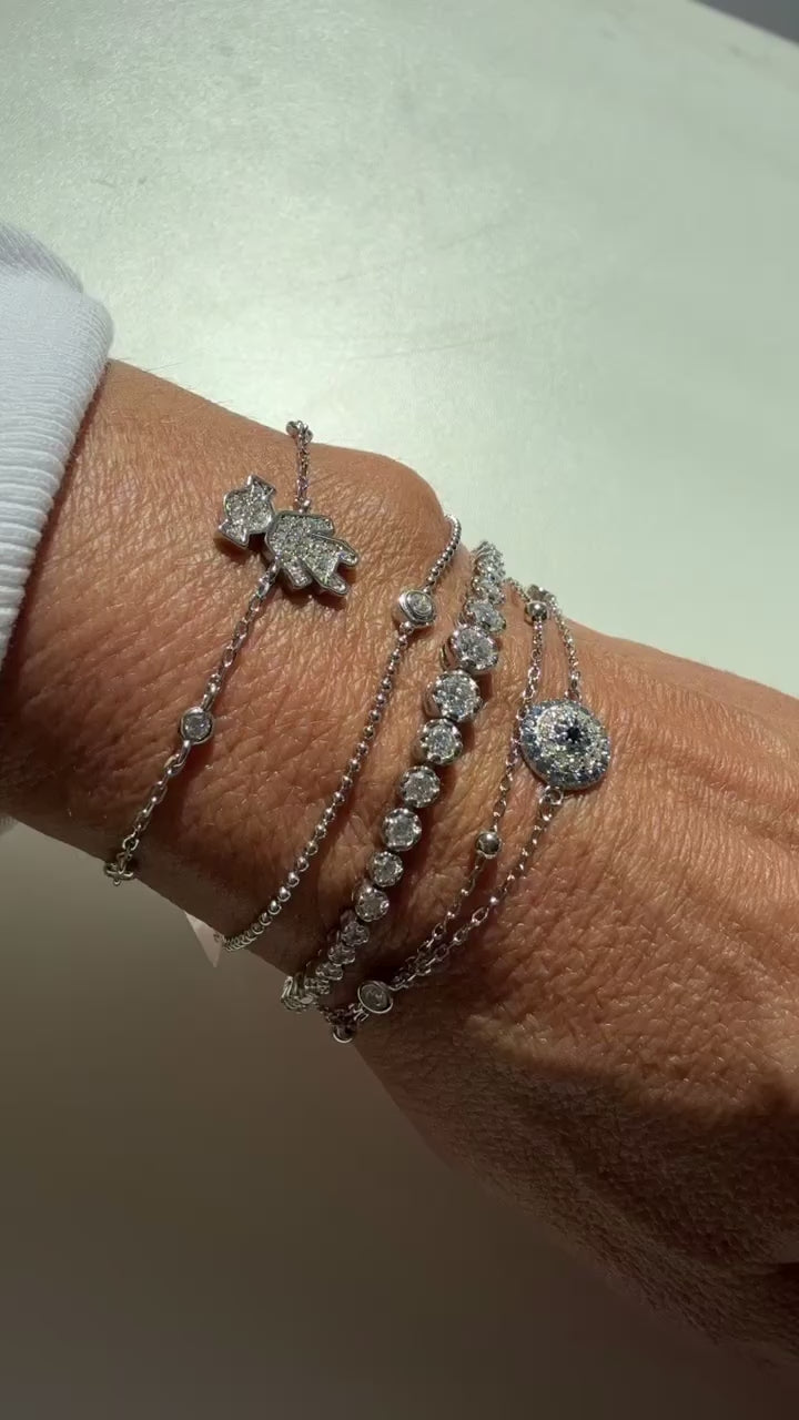 Pulseira Menina e menino moissanite